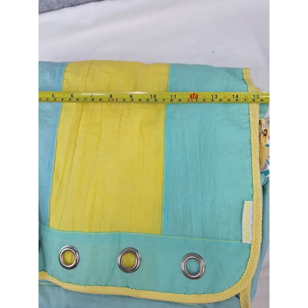 Vintage 90's Rocking Horse Jaclyn NWT Yellow Nylon Diaper Bag with Changing Pad